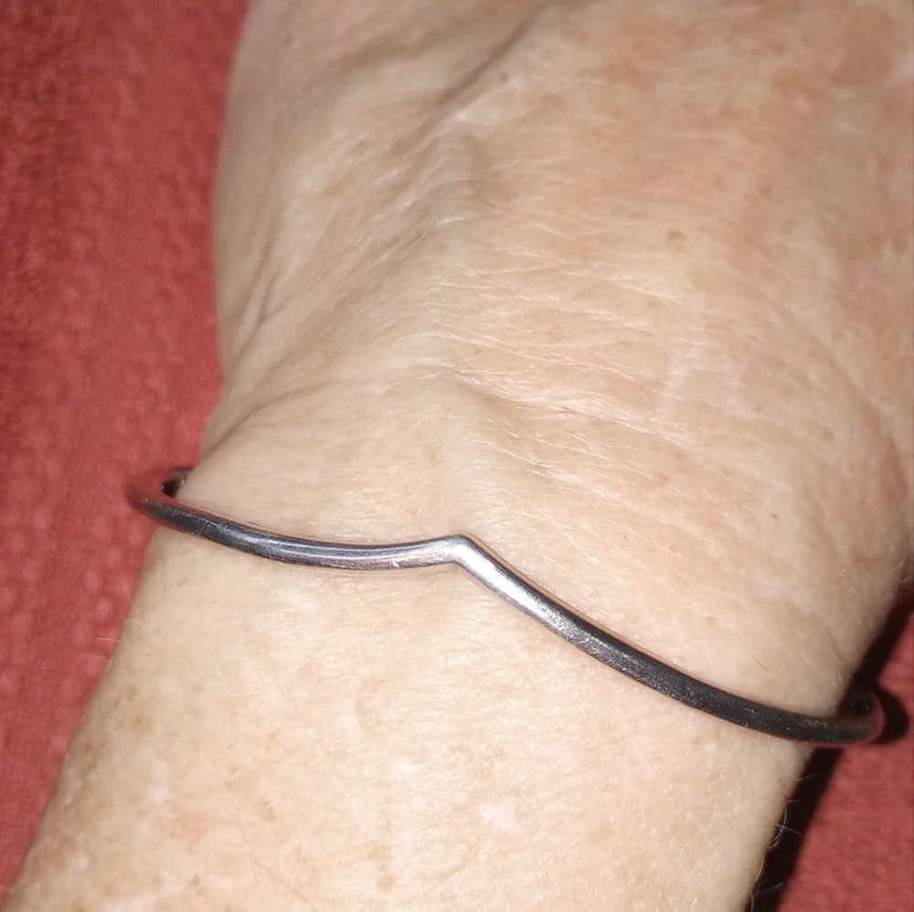 Pandora Wishbone Hinged 925 ALE Bangle Bracelet - Picture 1 of 8